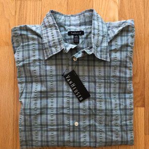 Van Heusen Men's Dress shirt short sleeves Plaid